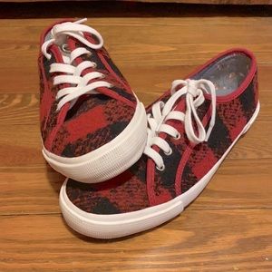 Flannel Print Canvas Shoes